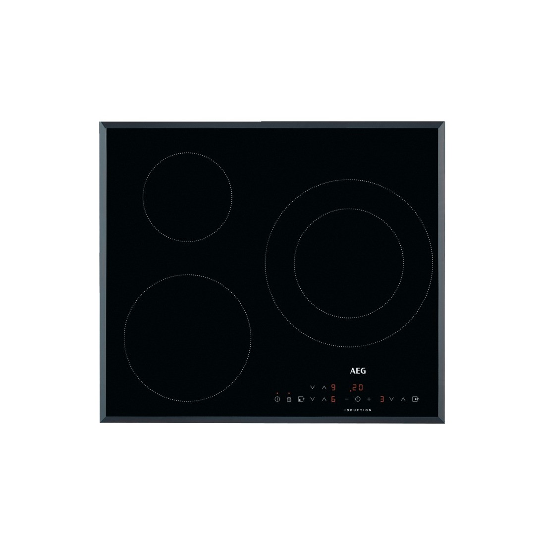 Placa Inducción AEG IKB6330SFB 3 Zonas 60 cm Negro Biselado