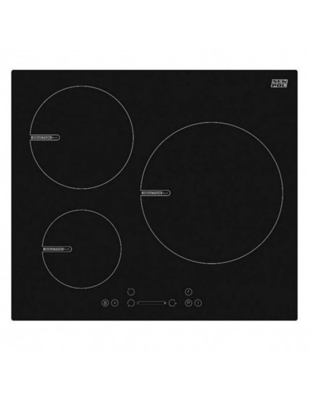 Placa Inducción - New Pol NW3INDK1, 3 Zonas, 60 cm, Negro, Sin Marco