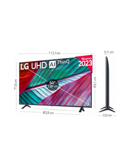 TV LED - LG 50UR78006LK, 50 pulgadas, UHD 4K, Procesador α5 4K
