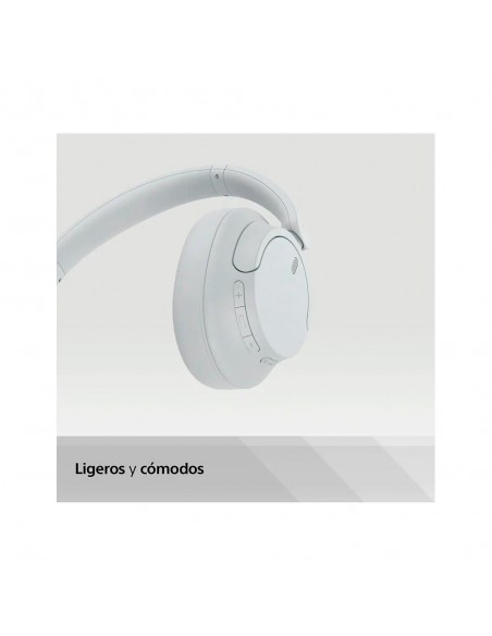 Auricular Diadema - Sony WH-CH700N, Cancelación ruido (Noise Cancelling),  Blanco, Bluetooth
